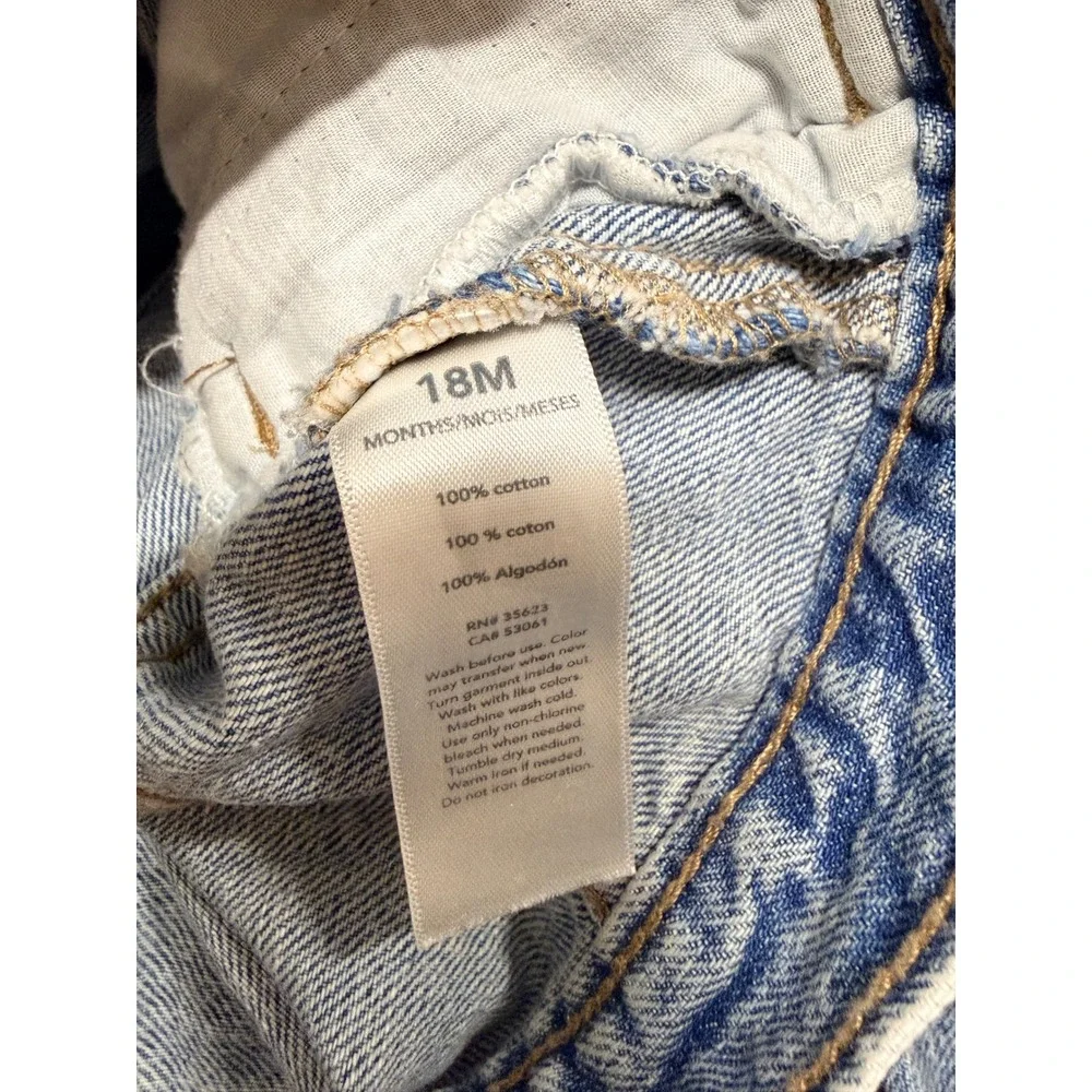 OshKosh B'gosh Denim Jacket Baby 18M Light Blue Acid Wash Trucker Jacket